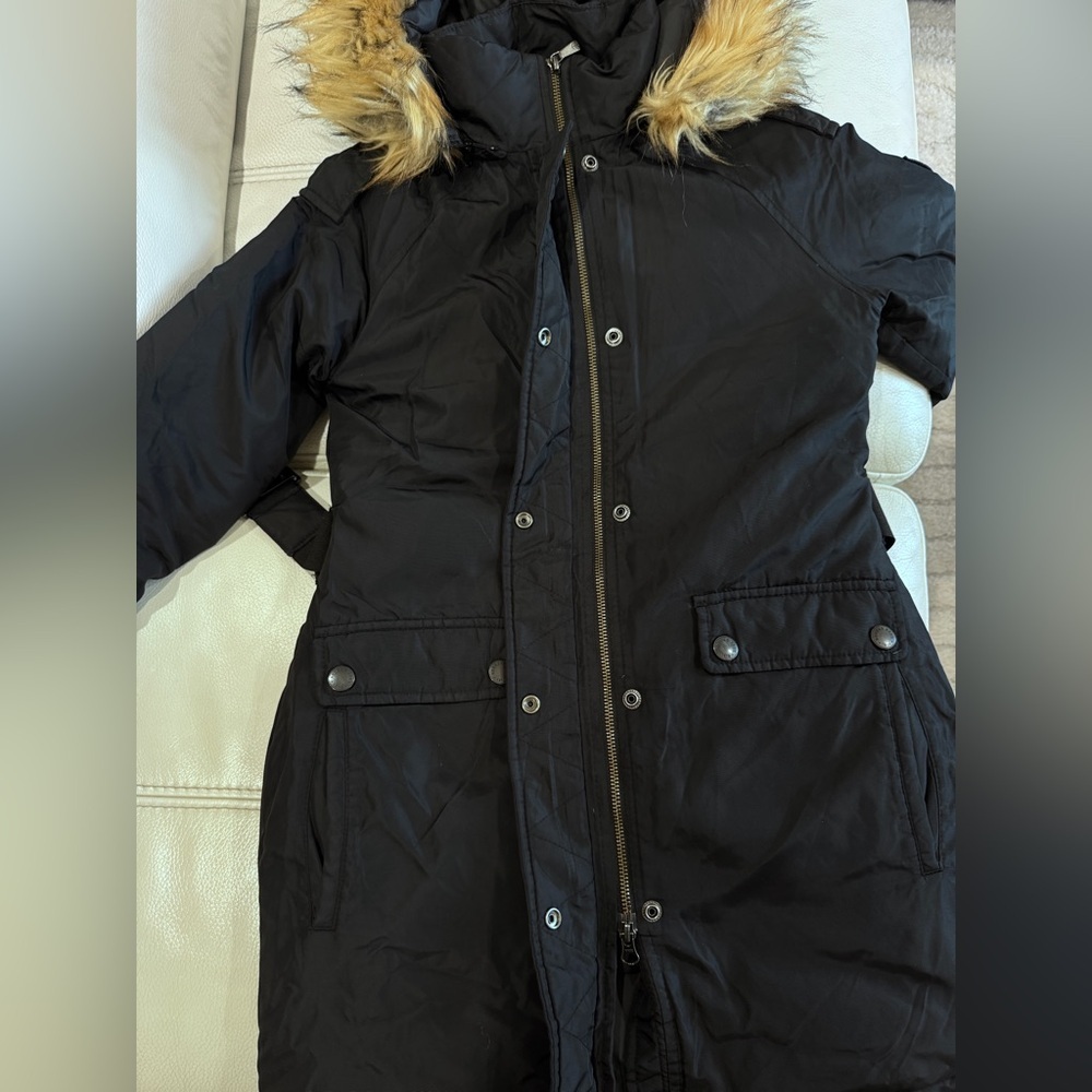 BROOKS BROTHERS Winter Black Coat In XS Petite - Picture 11 of 17